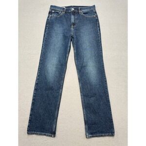 GAP Jeans Women's 29/8R Blue Dark Wash Denim 90s Straight Leg High‎ Rise Fade